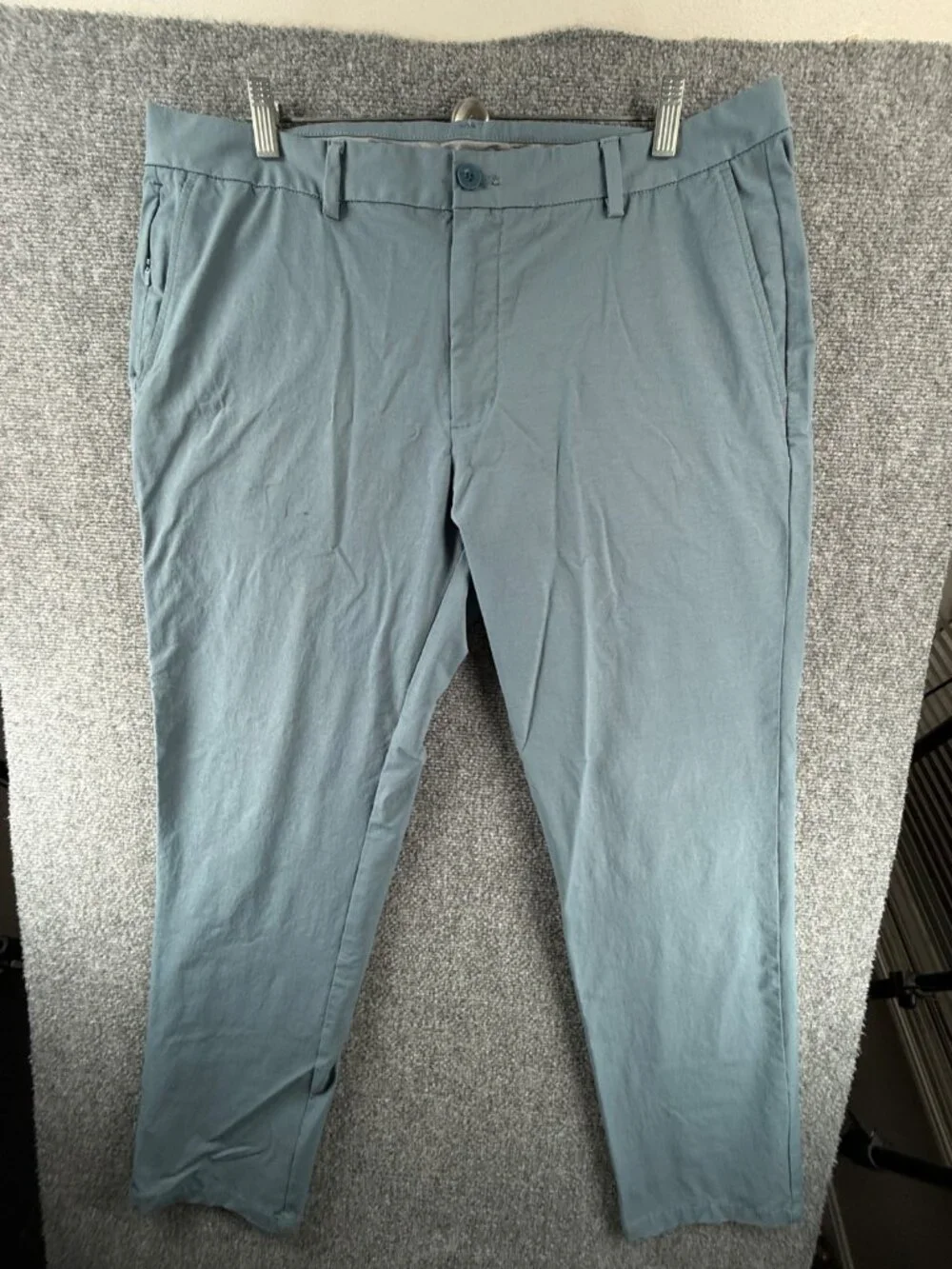 Vineyard Vines OTG Pants Performance 38x32 Men Gray Blue Stretch Zip Pockets